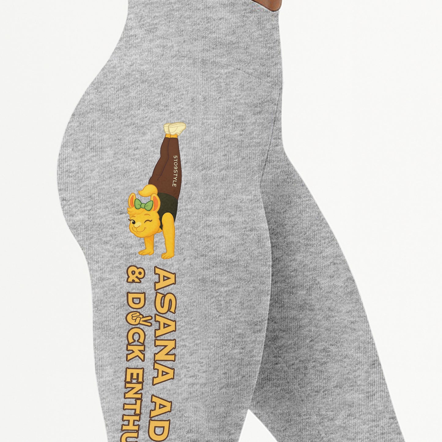 Asana Addict Chill Llama Yoga Pants All-Over Print Women's High Waist Leggings | 5To9Style