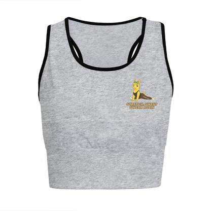 Stretch, Sweat, Swear Again Chill Llama Yoga Women's Sports Bra