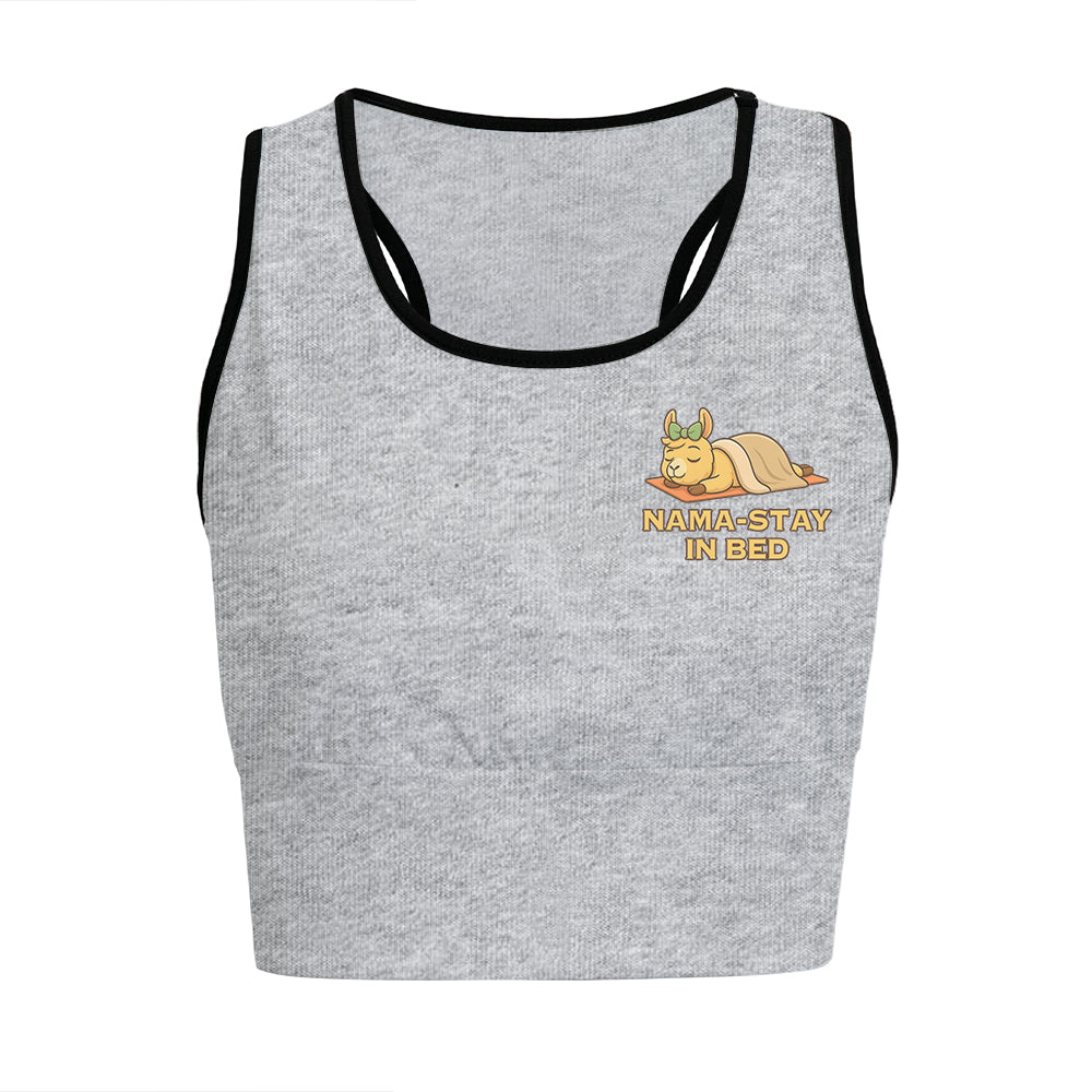 Nama-Stay In Bed Chill Llama Yoga Women's Sports Bra