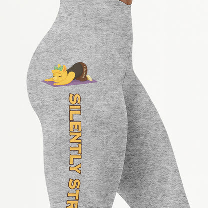 Silently Strong Chill Llama Yoga Pants All-Over Print Women's High Waist Leggings | 5To9Style