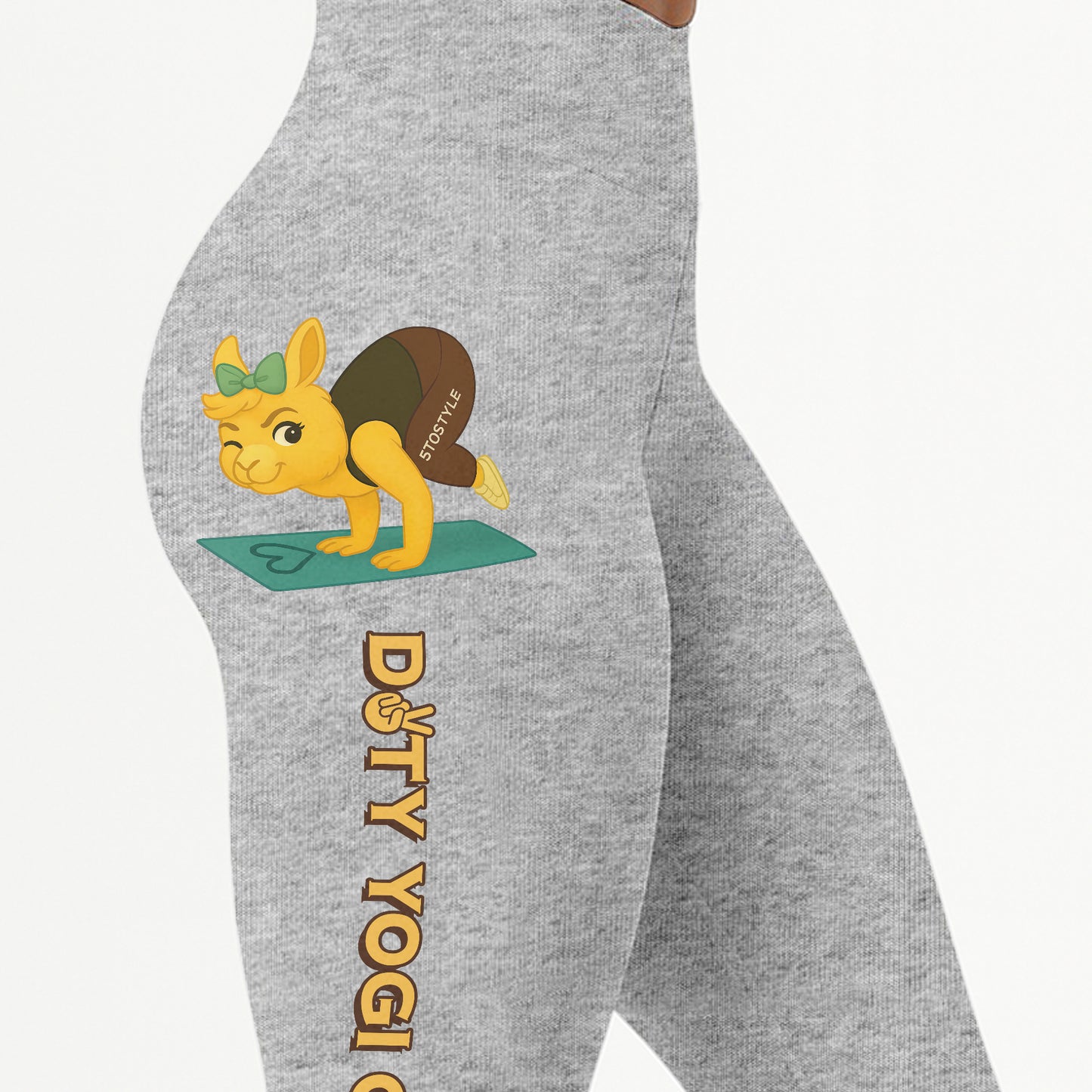 Dirty Yogi Club Chill Llama Yoga Pants All-Over Print Women's High Waist Leggings | 5To9Style