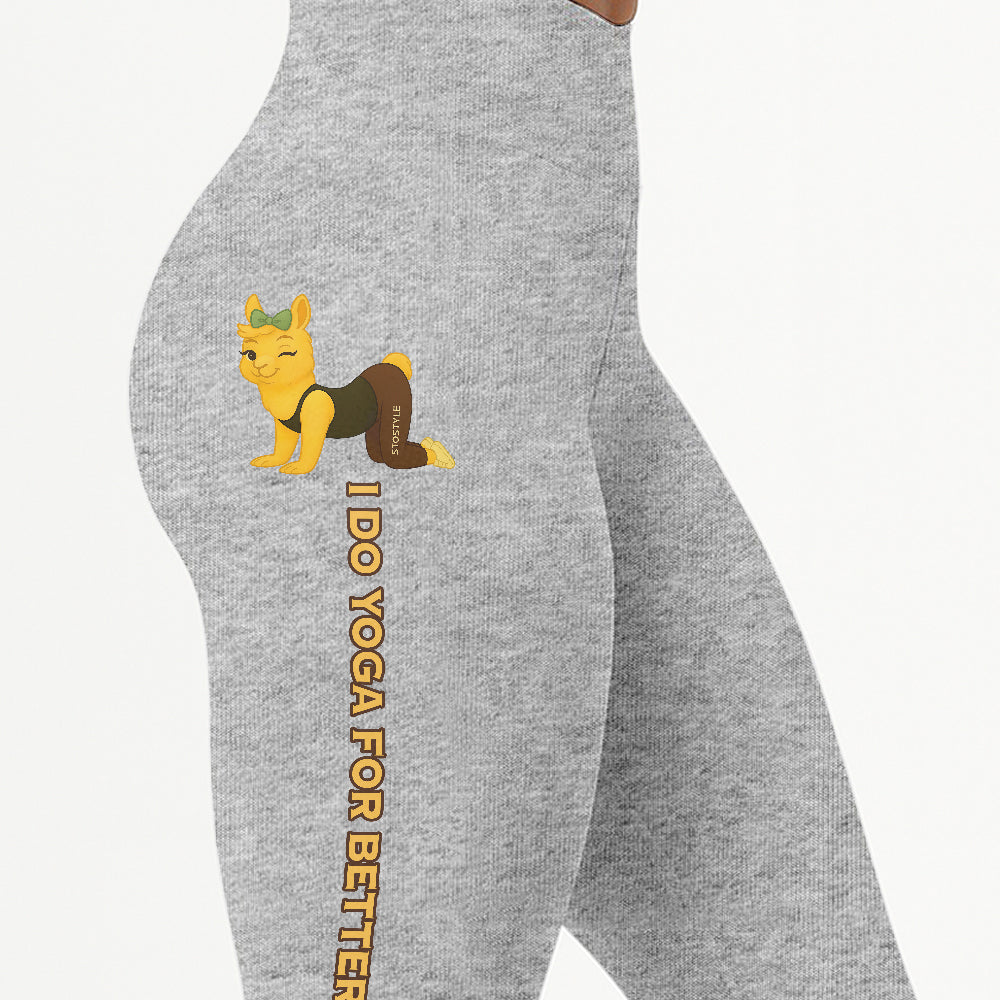I Do Yoga For Better Sex Chill Llama Yoga Pants All-Over Print Women's High Waist Leggings | 5To9Style