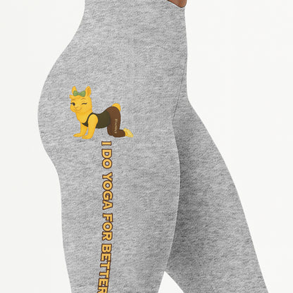 I Do Yoga For Better Sex Chill Llama Yoga Pants All-Over Print Women's High Waist Leggings | 5To9Style