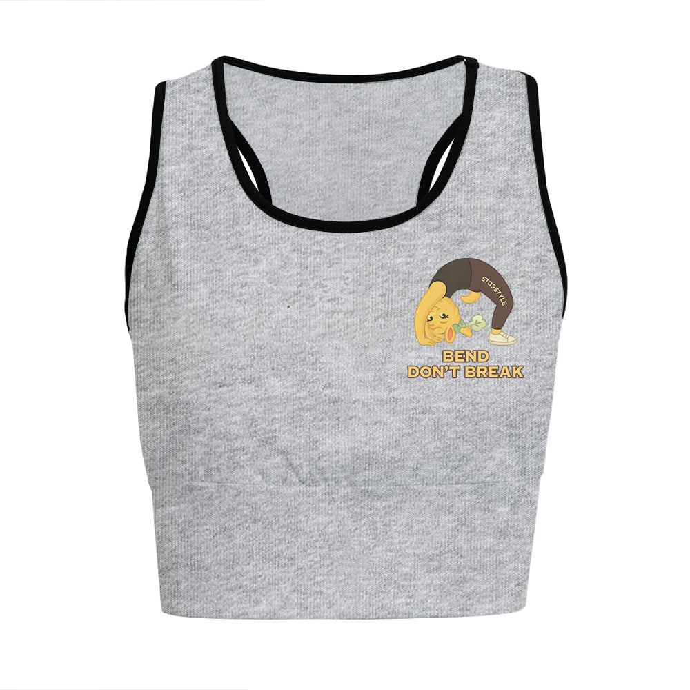 Bend, Don’t Break Chill Llama Yoga Women's Sports Bra