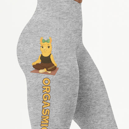 Orgasmic Om Chill Llama Yoga Pants All-Over Print Women's High Waist Leggings | 5To9Style