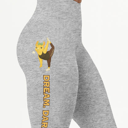 Dream Dare Do Chill Llama Yoga Pants All-Over Print Women's High Waist Leggings | 5To9Style