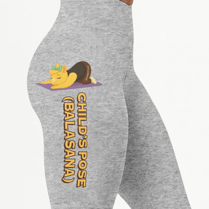 Childâ€™s Pose (Balasana) Chill Llama Yoga Pants All-Over Print Women's High Waist Leggings | 5To9Style