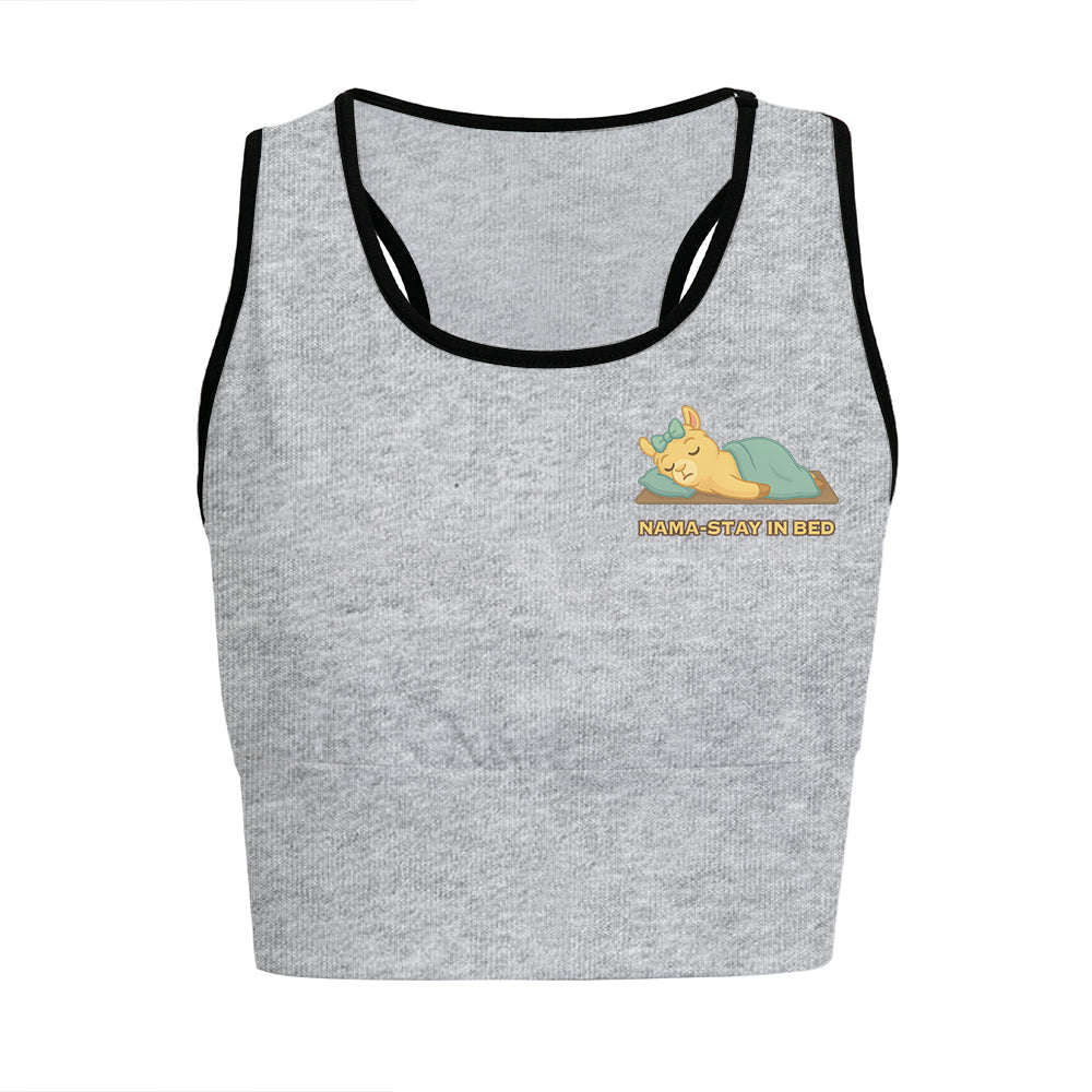 Nama-Stay In Bed Chill Llama Yoga Women's Sports Bra