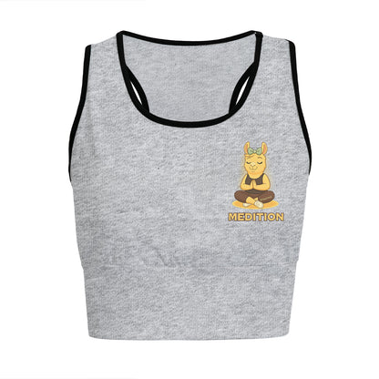 Medition Cool Chill Llama Yoga Women's Sports Bra