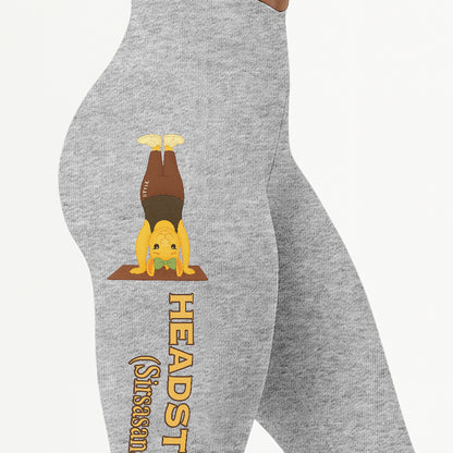 Headstand (Sirsasana) Chill Llama Yoga Pants All-Over Print Women's High Waist Leggings | 5To9Style