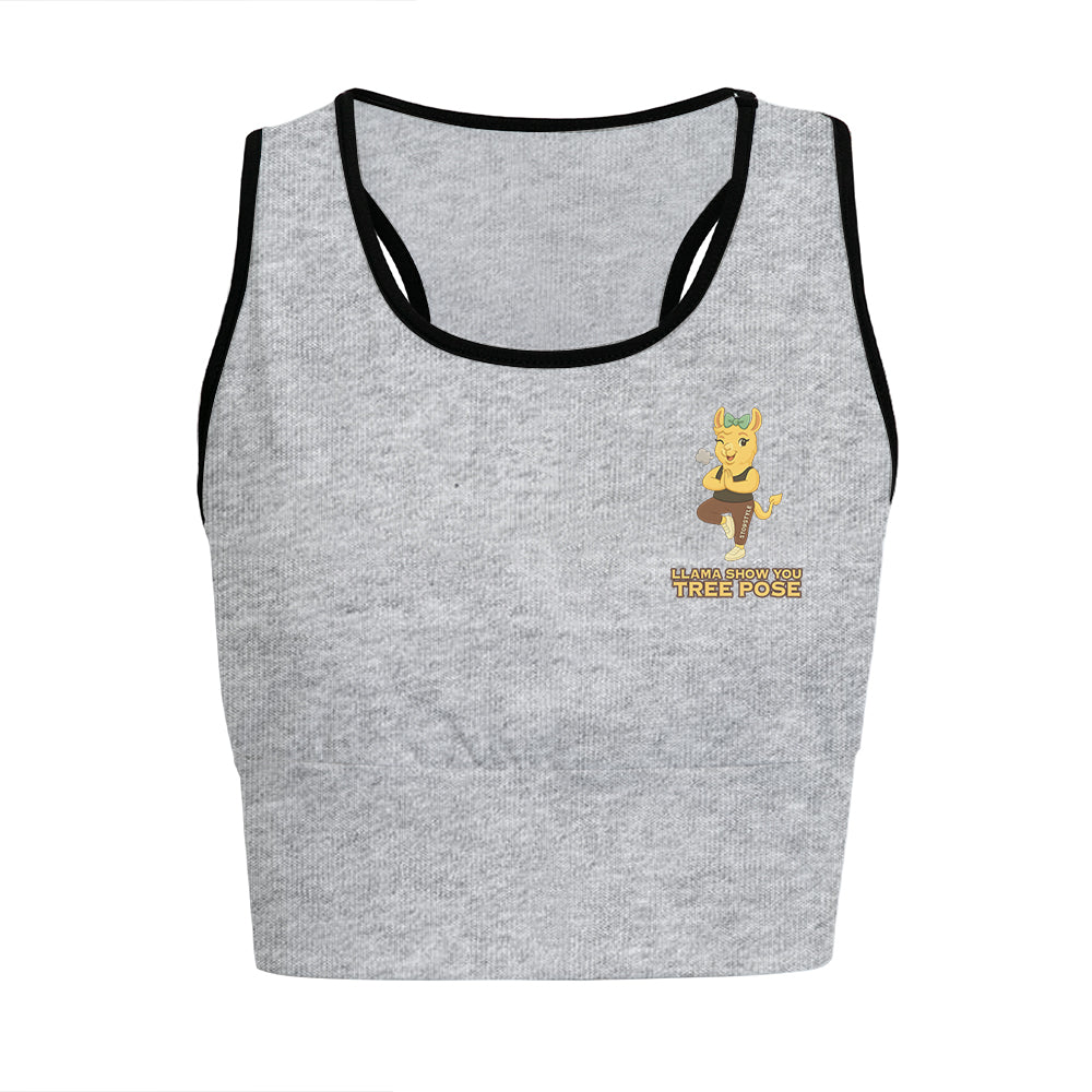 Llama Show You Tree Pose Chill Llama Yoga Women's Sports Bra