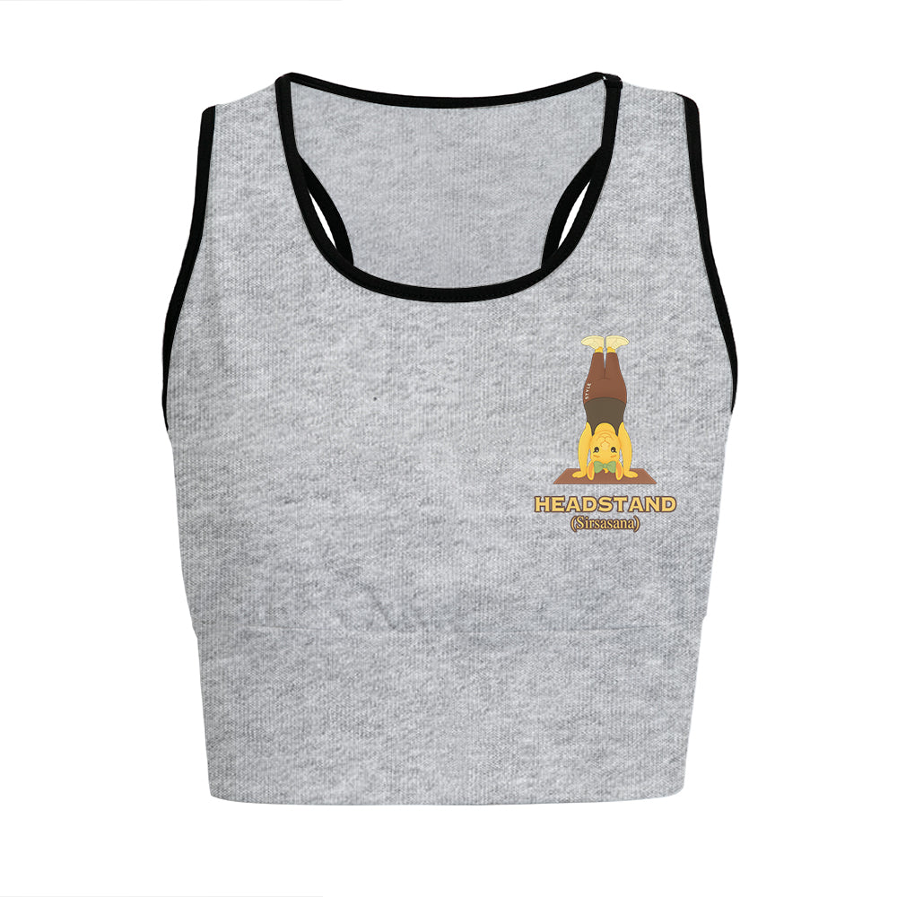 Headstand Sirsasana Chill Llama Yoga Women's Sports Bra