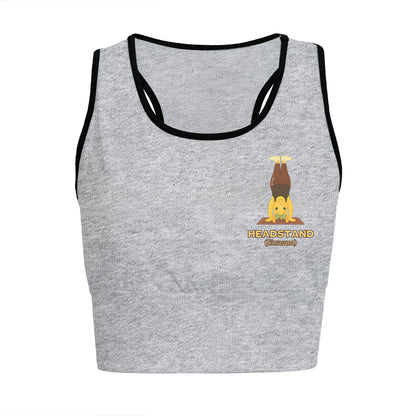 Headstand Sirsasana Chill Llama Yoga Women's Sports Bra