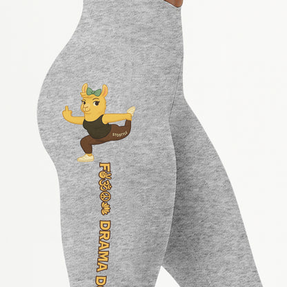Fck Drama Do Yoga Cool Chill Llama Yoga Pants All-Over Print Women's High Waist Leggings | 5To9Style