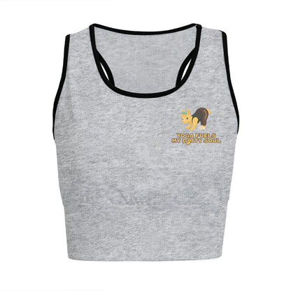 Yoga Fuels My Dirty Soul Chill Llama Yoga Women's Sports Bra
