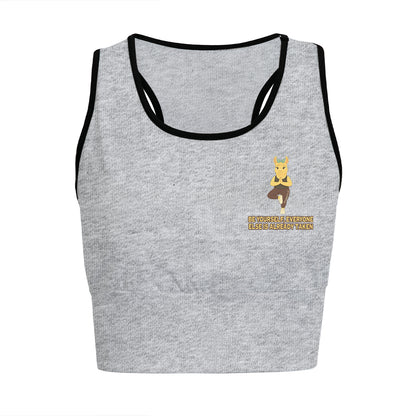 Be Yourself, Everyone Else is Already Taken Chill Llama Yoga Women's Sports Bra