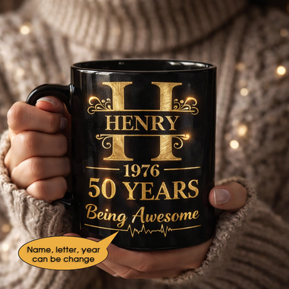 11oz Ceramic Mug Age personalized name, year, letter for birthday Hot Sale- 11oz Ceramic Mug