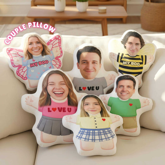 Pillow Custom Shaped  Face Valentine Gift  Irregular-Shaped Pillow Custom