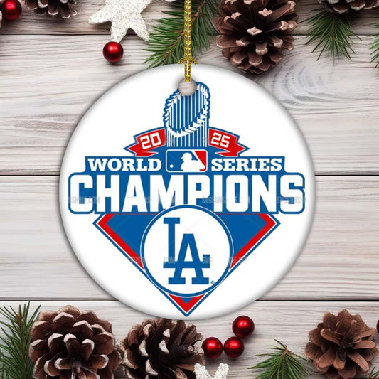 Dodgers Champions 2025 Ornament, Baseball Ornament, Dodgers Christmas Ornament, Champion Gift for Ornaments Decor