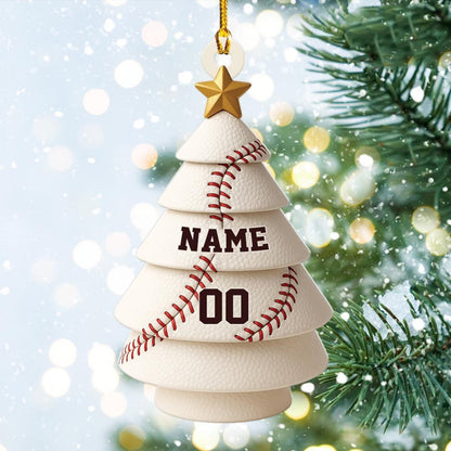 Personalized Baseball Christmas Ornament Custom Name Baseball Player Ornament Sport Team Gift Baseball Christmas Tree Decor Sport Ornament