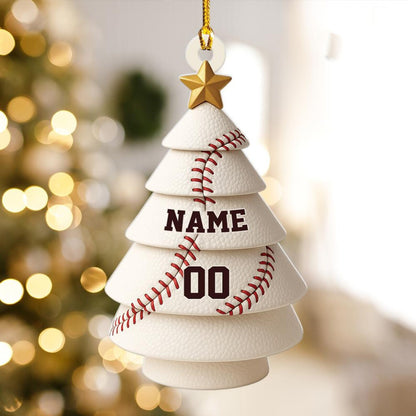 Personalized Baseball Christmas Ornament Custom Name Baseball Player Ornament Sport Team Gift Baseball Christmas Tree Decor Sport Ornament