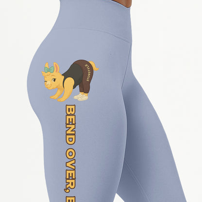 Chill Llama Blend Over, Breathe Out  Yoga Pants All-Over Print Women's High Waist Leggings | 5To9Style