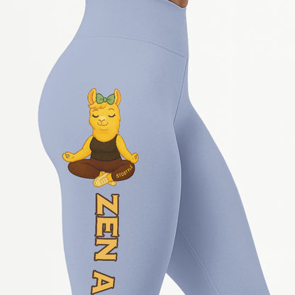 Zen AF Chill Llama Yoga Pants  All-Over Print Women's High Waist Leggings | 5To9Style