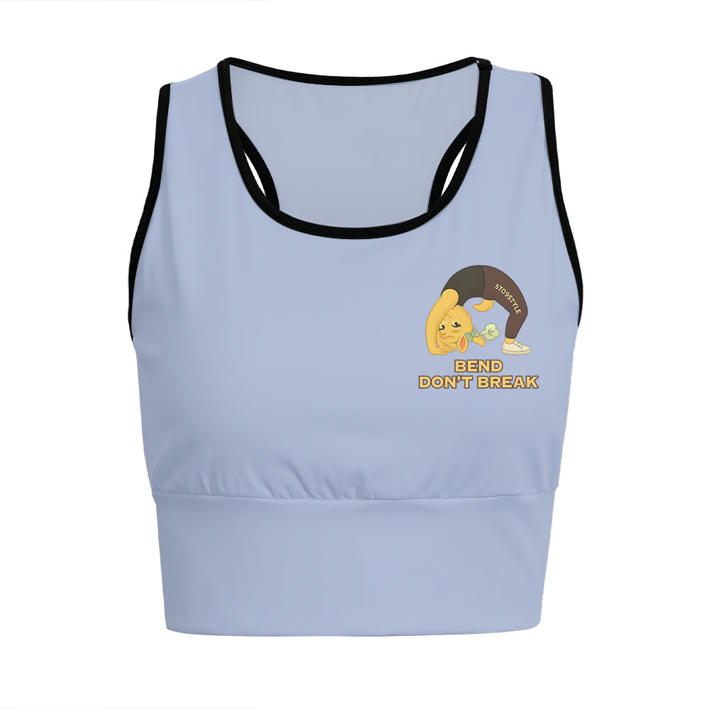 Bend, Don’t Break Chill Llama Yoga Women's Sports Bra