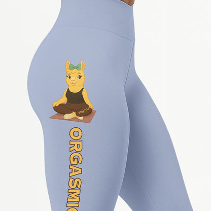 Orgasmic Om Chill Llama Yoga Pants All-Over Print Women's High Waist Leggings | 5To9Style