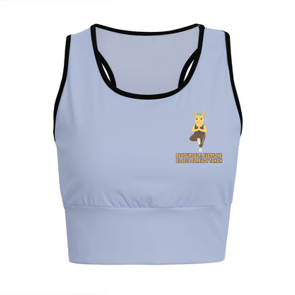 Be Yourself, Everyone Else is Already Taken Chill Llama Yoga Women's Sports Bra