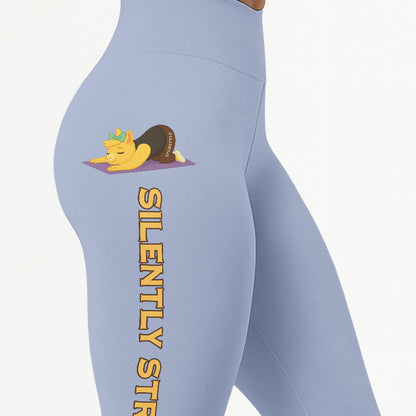 Silently Strong Chill Llama Yoga Pants All-Over Print Women's High Waist Leggings | 5To9Style