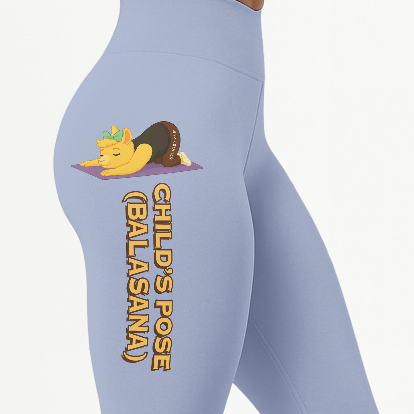 Childâ€™s Pose (Balasana) Chill Llama Yoga Pants All-Over Print Women's High Waist Leggings | 5To9Style