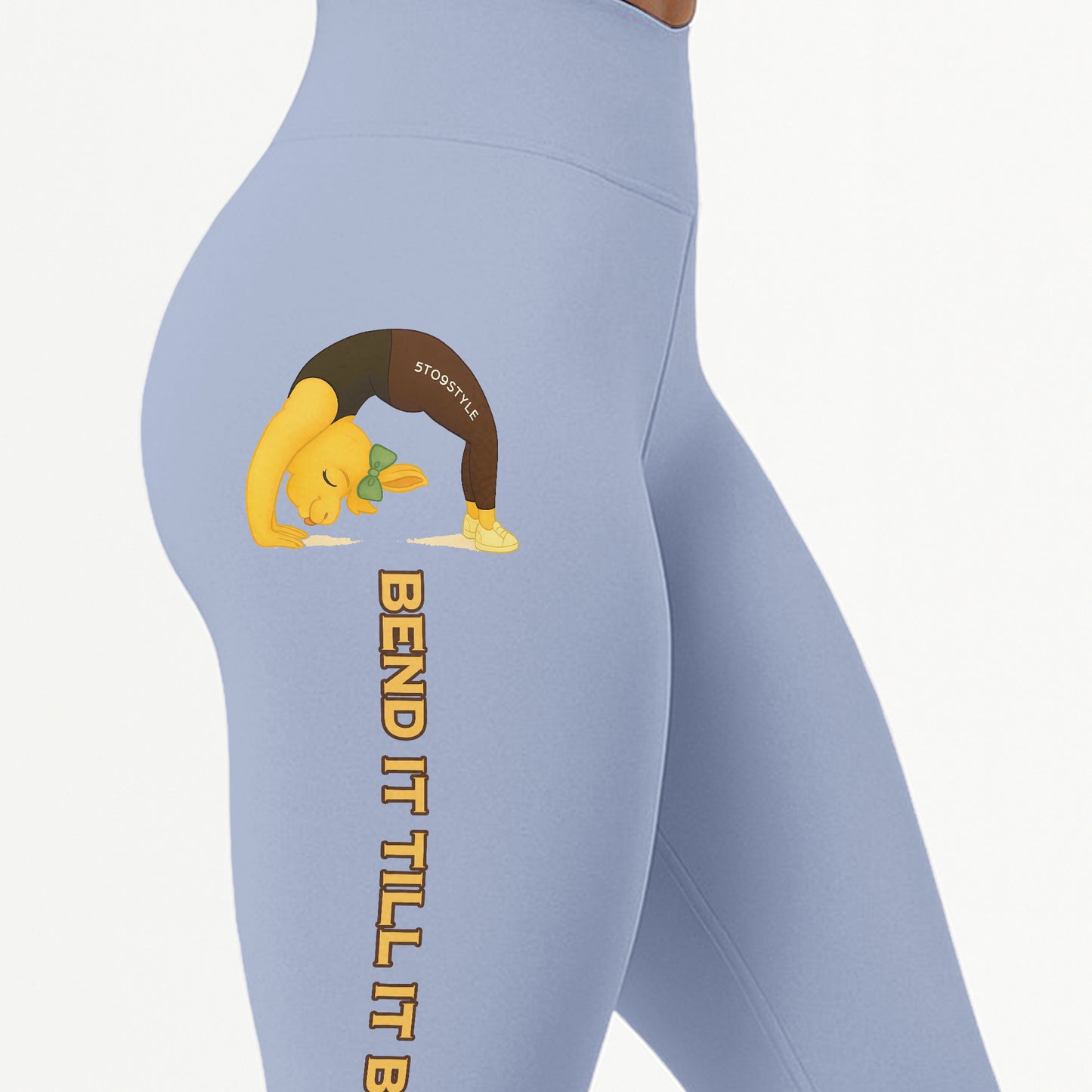 Bend It Till It Breaks Chill Llama Yoga Pants All-Over Print Women's High Waist Leggings | 5To9Style