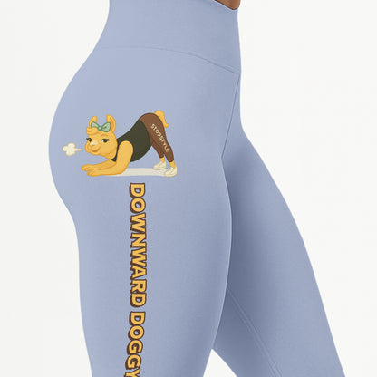 Downward Doggystyle Chill Llama Yoga Pants All-Over Print Women's High Waist Leggings | 5To9Style