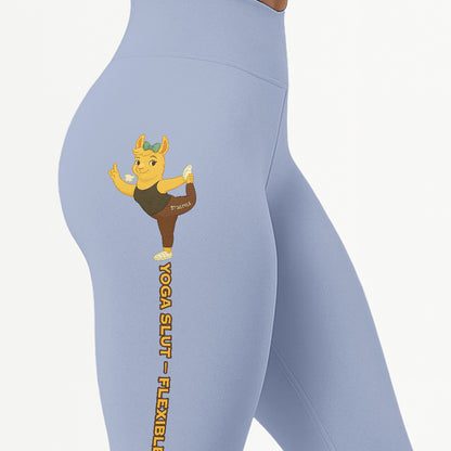 Yoga Slut â€“ Flexible & Proud Chill Llama Yoga Pants All-Over Print Women's High Waist Leggings | 5To9Style