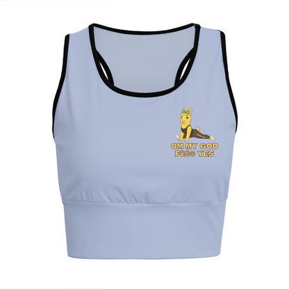 Om My God, Fck Yes Chill Llama Yoga Women's Sports Bra