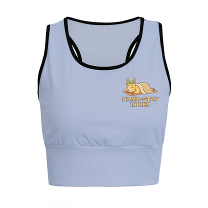 Nama-Stay In Bed Chill Llama Yoga Women's Sports Bra
