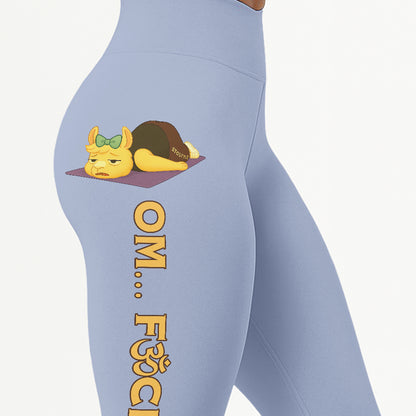 Omâ€¦ Fck It Chill Llama Yoga Pants All-Over Print Women's High Waist Leggings | 5To9Style