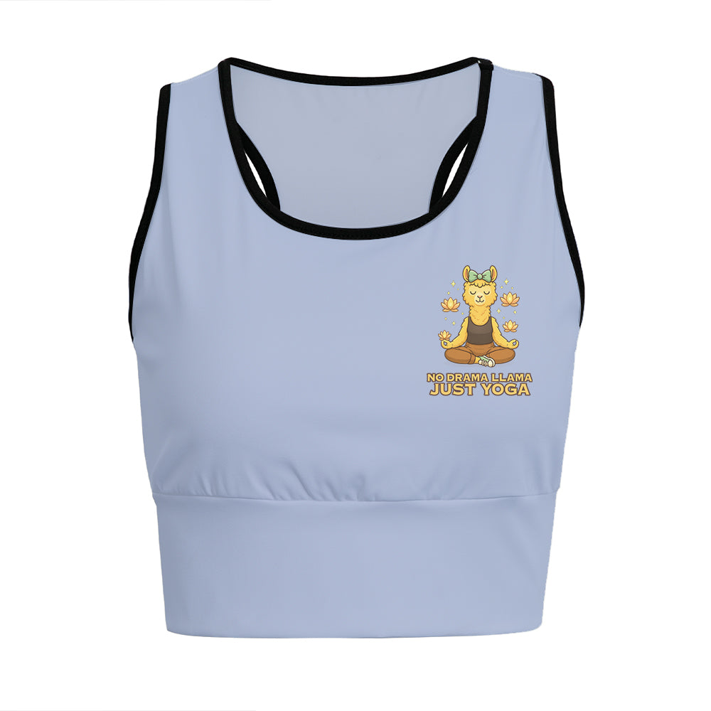 No Drama Llama Just Yoga Chill Llama Yoga Women's Sports Bra