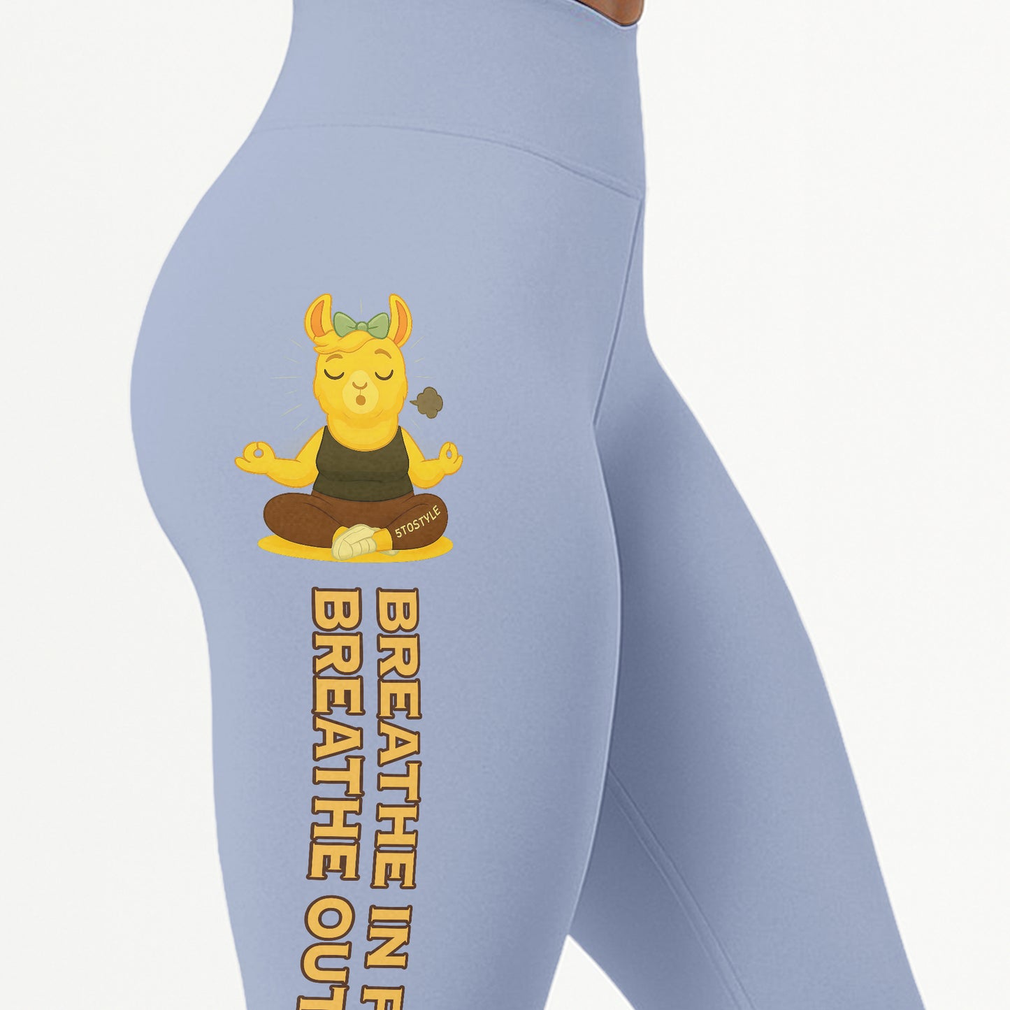 Breathe In Peace, Breathe Out Sht Chill Llama Yoga Pants All-Over Print Women's High Waist Leggings | 5To9Style