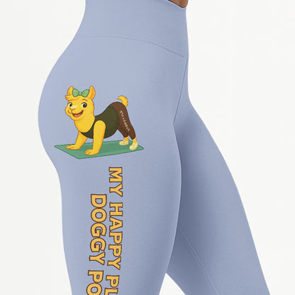 My Happy Place Chill Llama Yoga Pants All-Over Print Women's High Waist Leggings | 5To9Style