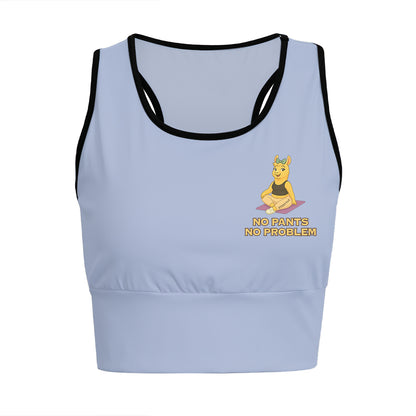No Pants, No Problem Yoga Style Chill Llama Yoga Women's Sports Bra