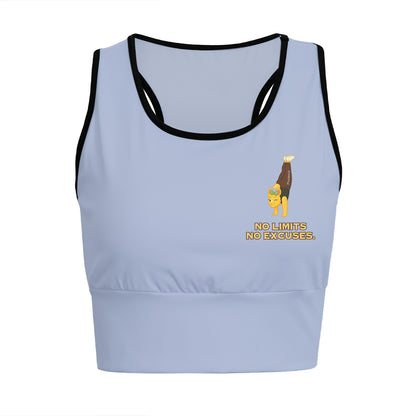 No Limits. No Excuses Chill Llama Yoga Women's Sports Bra