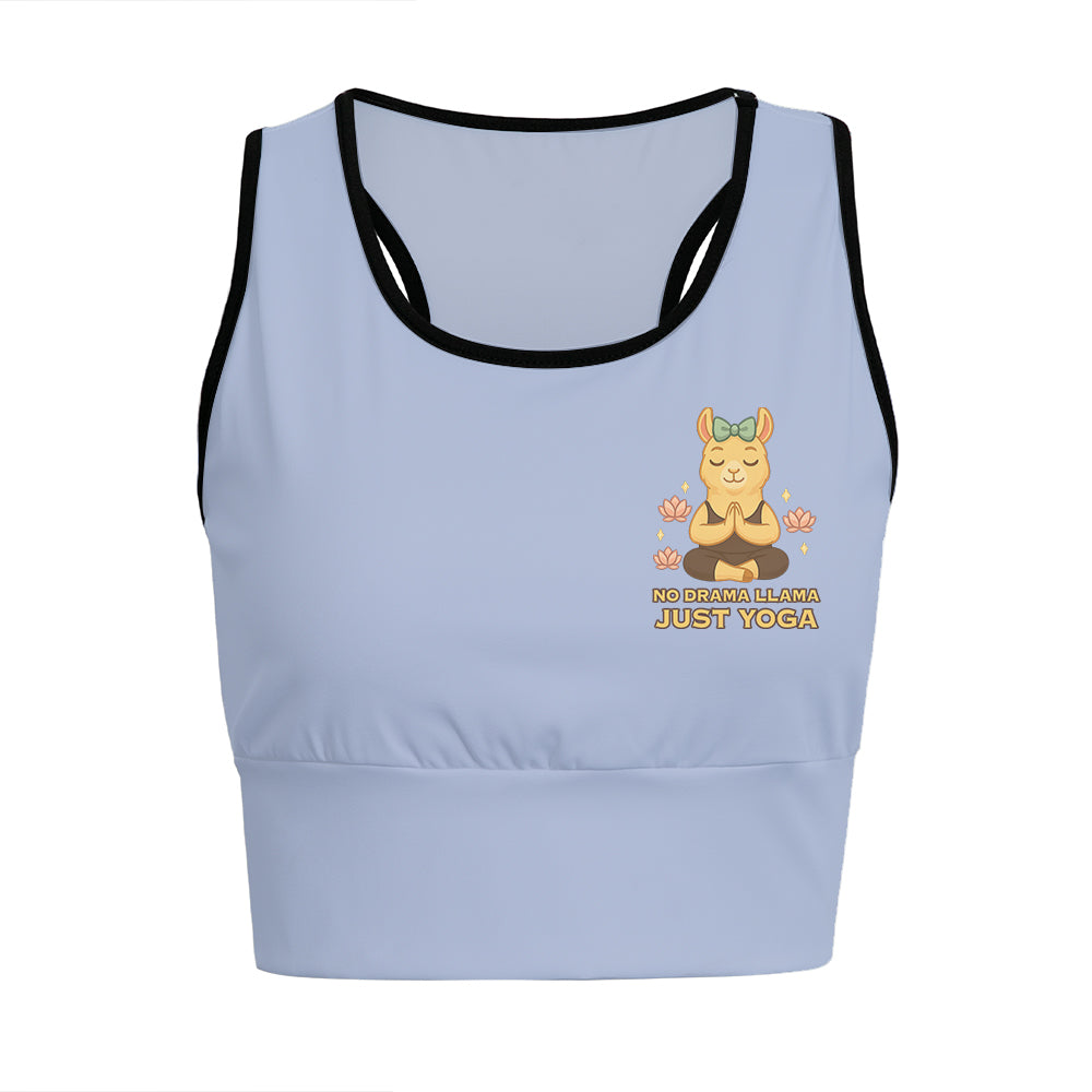 No Drama Llama Just Yoga Chill Llama Yoga Women's Sports Bra