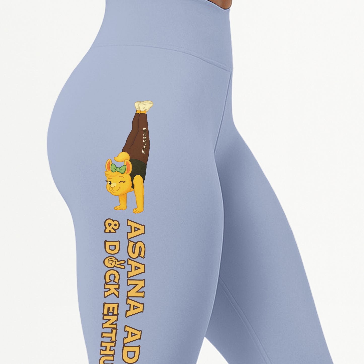 Asana Addict Chill Llama Yoga Pants All-Over Print Women's High Waist Leggings | 5To9Style