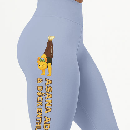 Asana Addict Chill Llama Yoga Pants All-Over Print Women's High Waist Leggings | 5To9Style