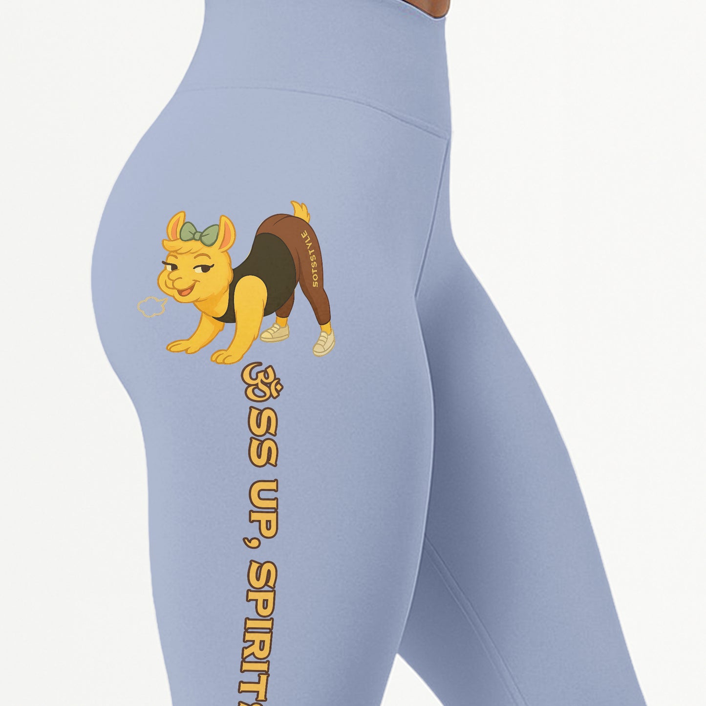 Ass Up, Spirits High Chill Llama Yoga Pants All-Over Print Women's High Waist Leggings | 5To9Style