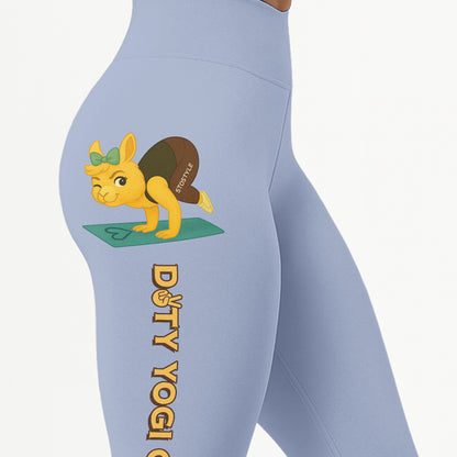 Dirty Yogi Club Chill Llama Yoga Pants All-Over Print Women's High Waist Leggings | 5To9Style