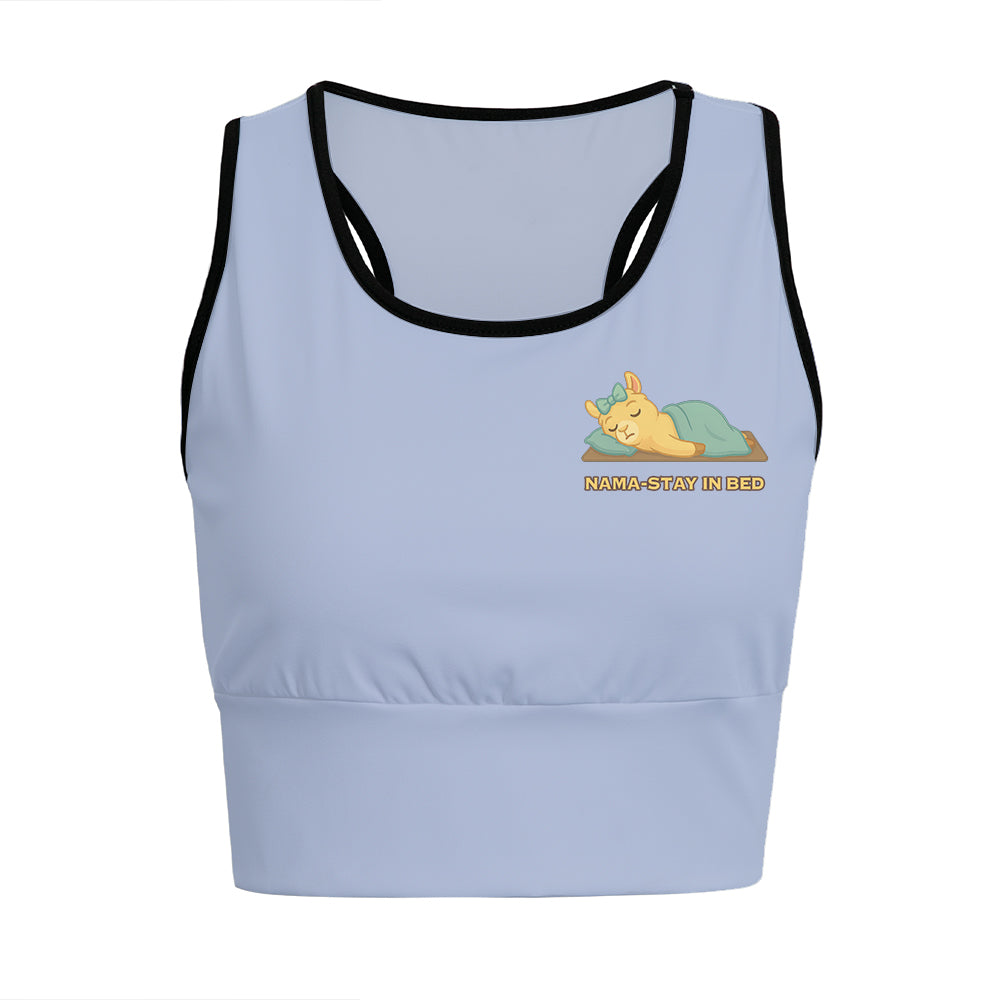 Nama-Stay In Bed Chill Llama Yoga Women's Sports Bra
