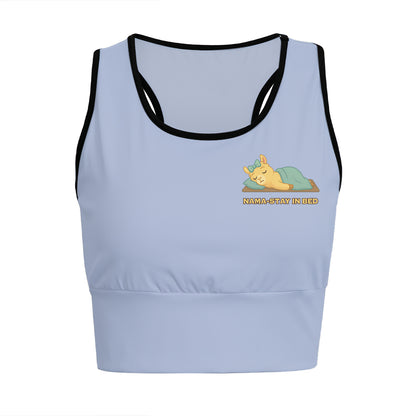 Nama-Stay In Bed Chill Llama Yoga Women's Sports Bra